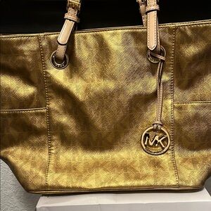 Michael Kors Gold Tote Bag